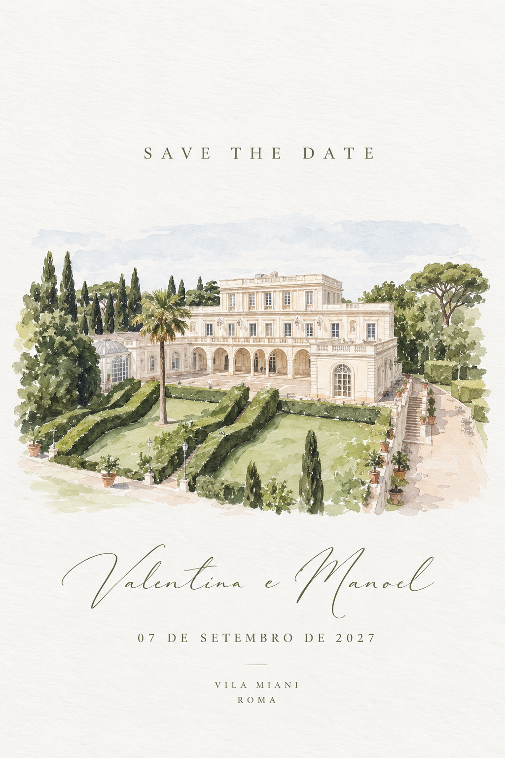 Aquarela da Villa Miani